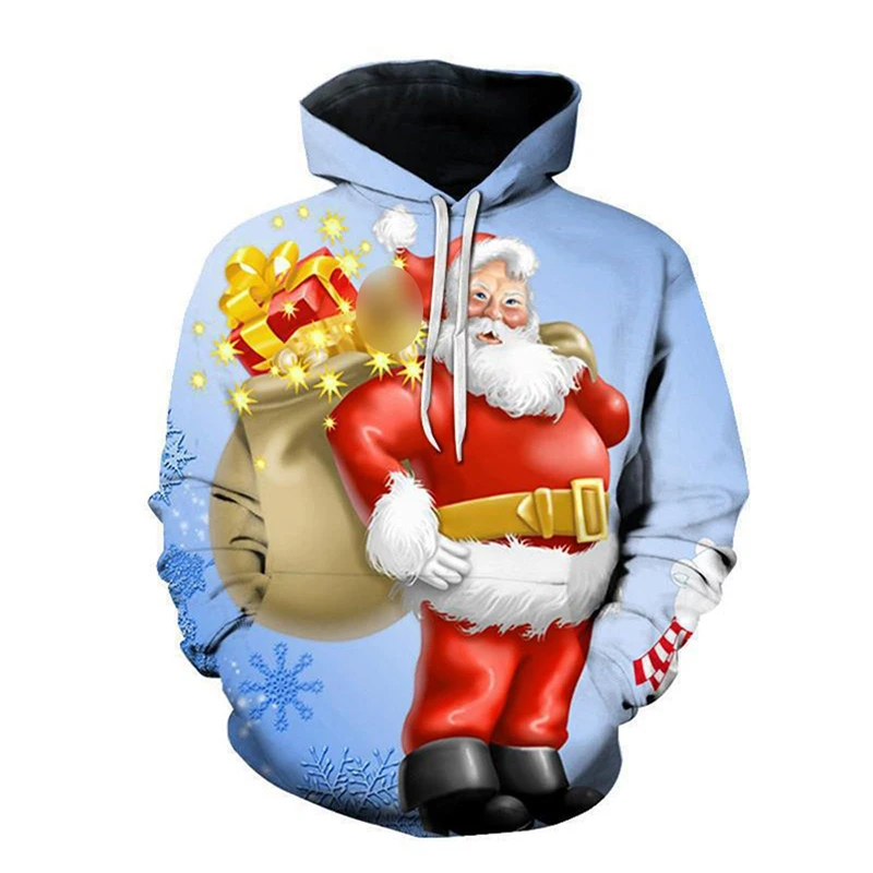 Novelty Fashion 3D Print Xmas Tree Hoodie Y2k Clothes For Men Women Kids Casual Funny Neon Graphic Hoodies Christmas Pretty Gift