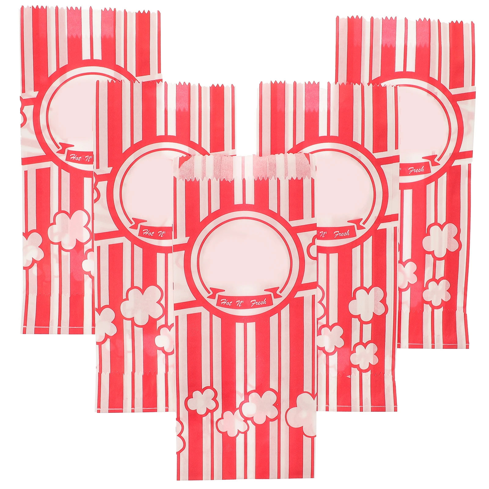 

50Pcs Disposable Grease Proof Popcorn Bags Paper Snack Pouches Party Wedding Birthday Gift Popcorn Holders Snack Accessory