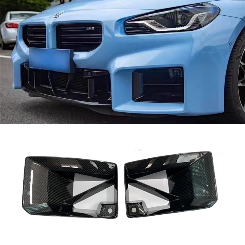 Dry Carbon Fiber Front  Air Vent Intake Duct Inserts Covers For BMW M2 G87 2022-24  Car Accessories