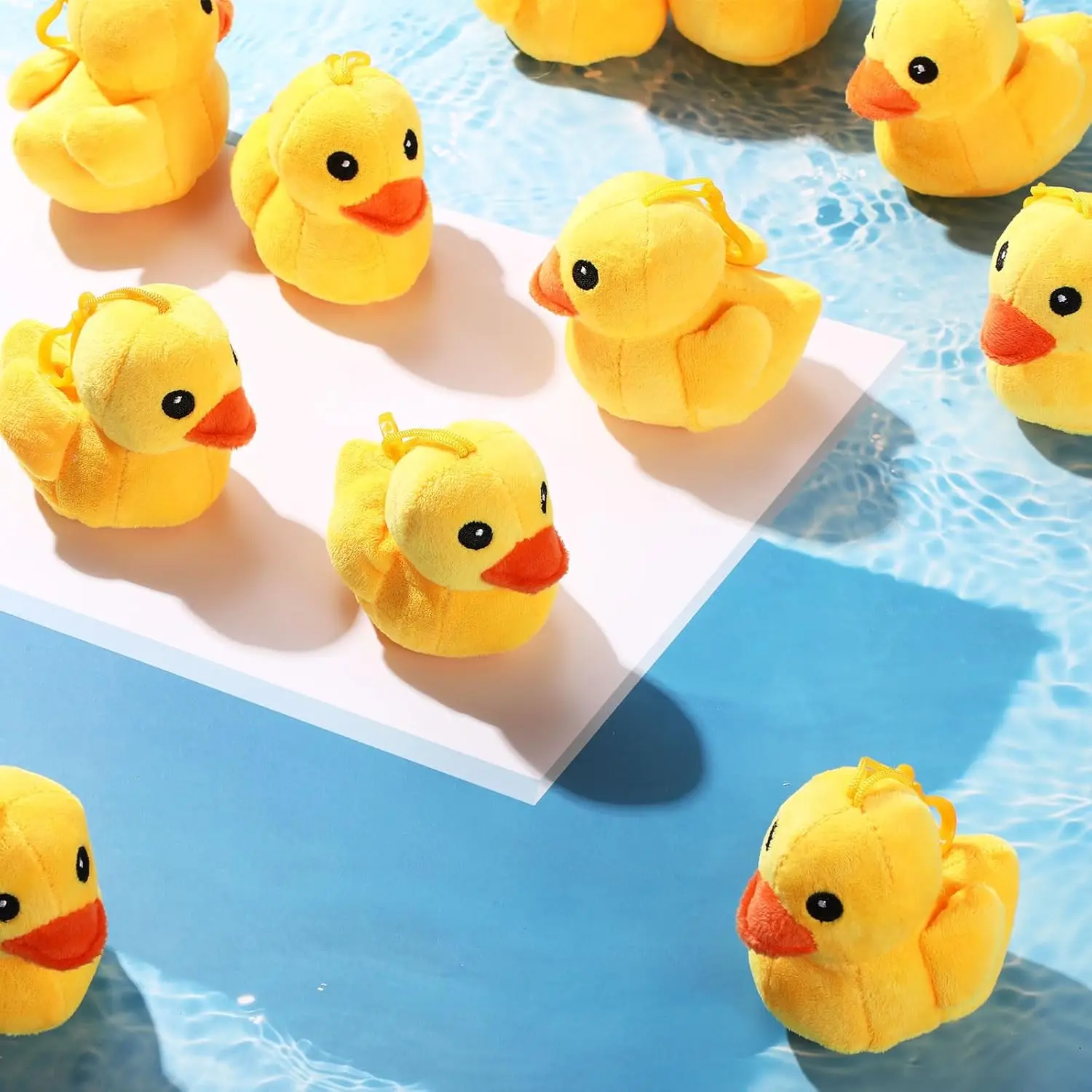 12/24PCS Gefüllte Ente Plüsch Gelb Stofftier 4 Zoll Plüsch Stofftier Kleine Ente für Jungen und Mädchen Zimmer Sofa Geburtstag – Detail 3
