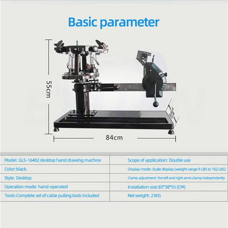 Newly Upgraded Badminton Racket Pulling Machine Threading Machine Tennis Racket Tool Dual-purpose Hand Cranked Pulling Wire