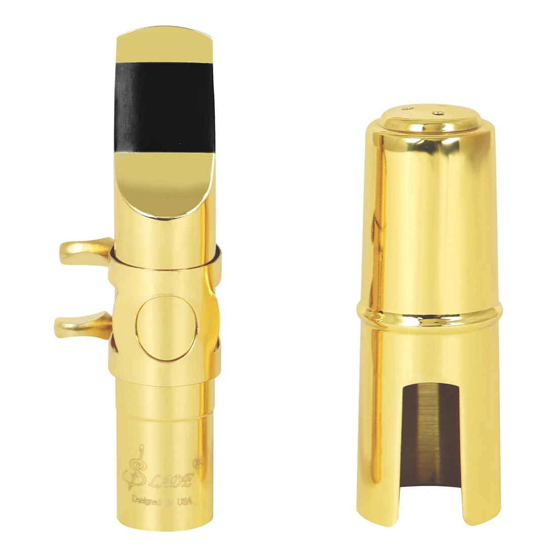 SLADE المهنية تينور سوبرانو ألتو الساكسفون المعادن المعبرة الذهب تصفيح ساكس الفم قطع ملحقات حجم 5 ساكس الملحقات #4