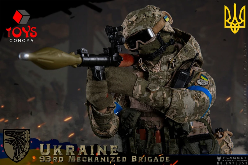 In Stock FLAGSET FS-73053 1/6 Scale Male Soldier Ukraine 93rd Mechanized Brigade Full Set For 12" Action Figure Body Model Toys