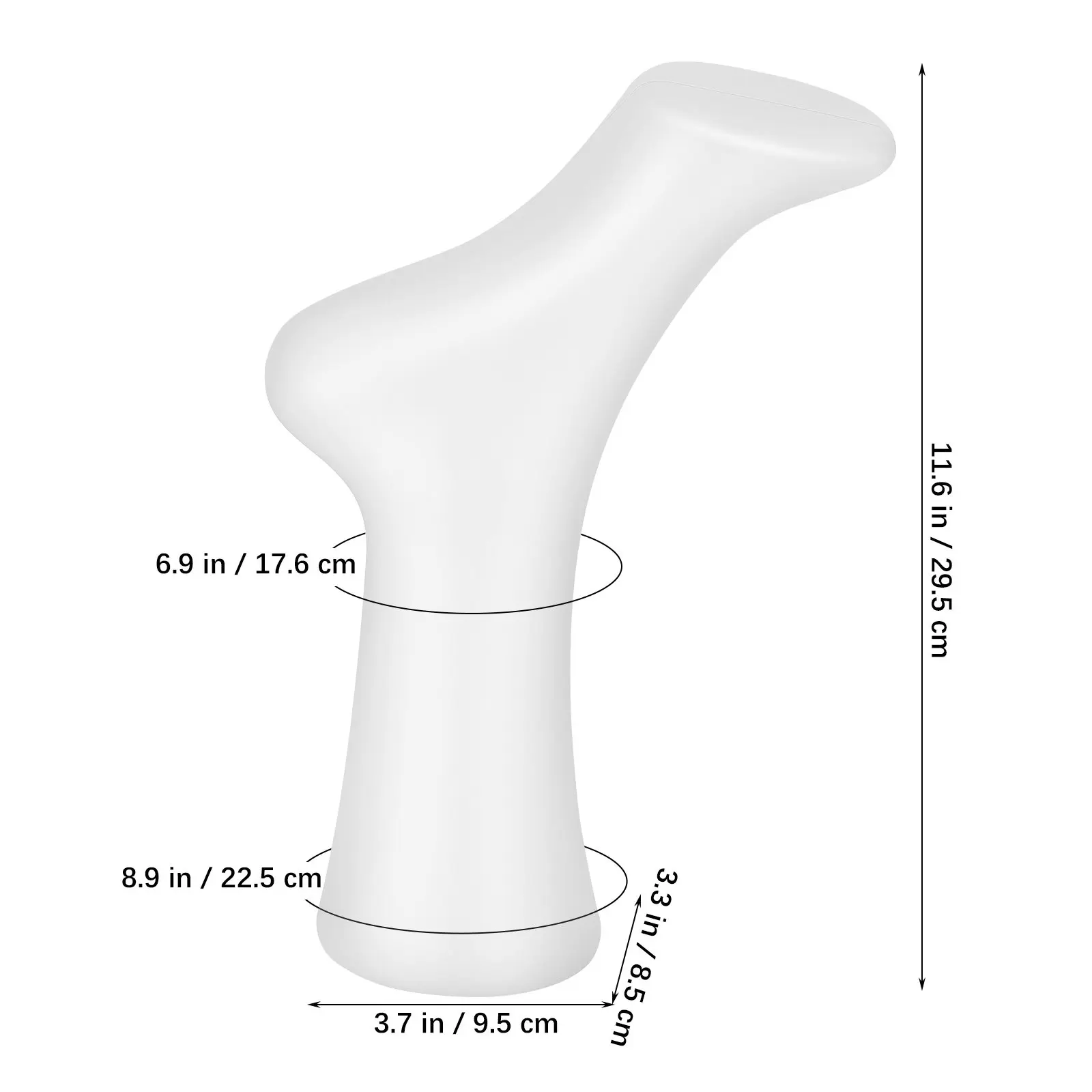 2Pcs Leg Sock Display Realistic Foot Mannequin Stable Stand Shoe Anklet Holder Plastic Female Feet Mold for Shops Trade Shows