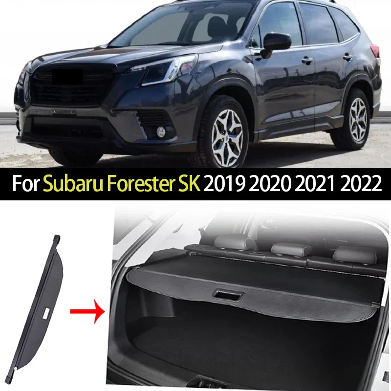 Car Trunk Cargo Cover for  Subaru Forester SK 2019 2020 2021 2022 Retractable Parcel Waterproof Shield Privacy Auto Accessories