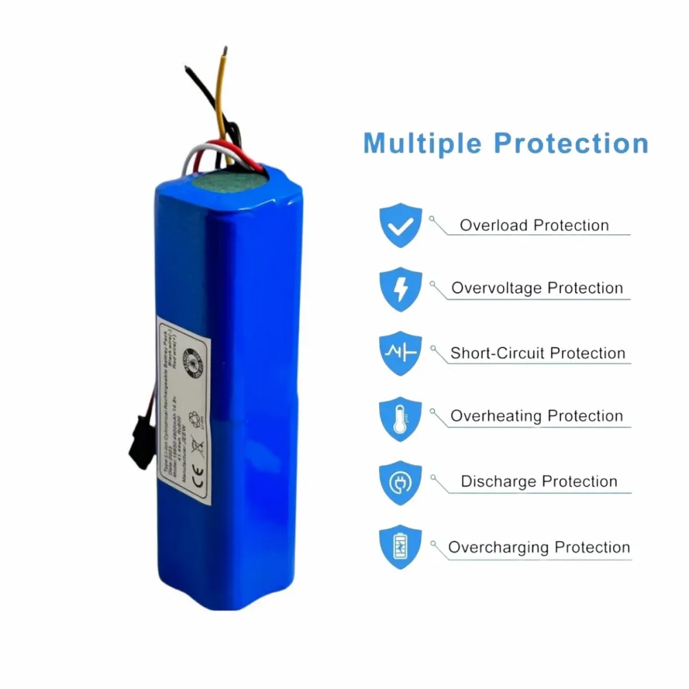 14.8V 14.4V CECOTEC CONGA 5090 5490 6090 7090 Robot Vacuum Cleaner 18650 Battery Pack 6800mAh Battery Replacement