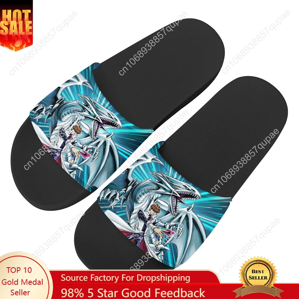 

Yu-Gi-Oh Seto Kaiba Slippers Home Water Shoes Anime Men Women Teenagers Beach Pool Sandals Custom Made Summer Slipper Fashion