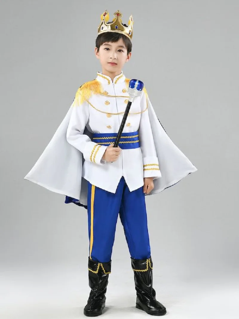 Cartoon Arab Prince Cosplay King Suit Costume Halloween for Boy Castle Carnival Party Cartoon prince