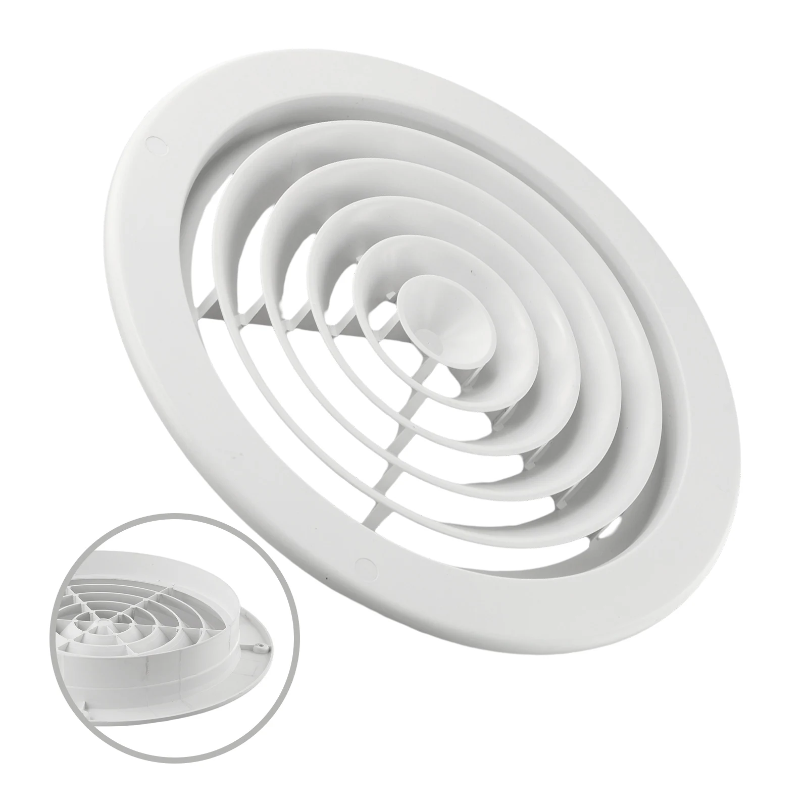 1pc Adjustable ABS Ceiling Wall Air Ventilation Cover Round Ducting Air Vent Grille Louver 250/300/310mm Kitchen Bath Air Outlet