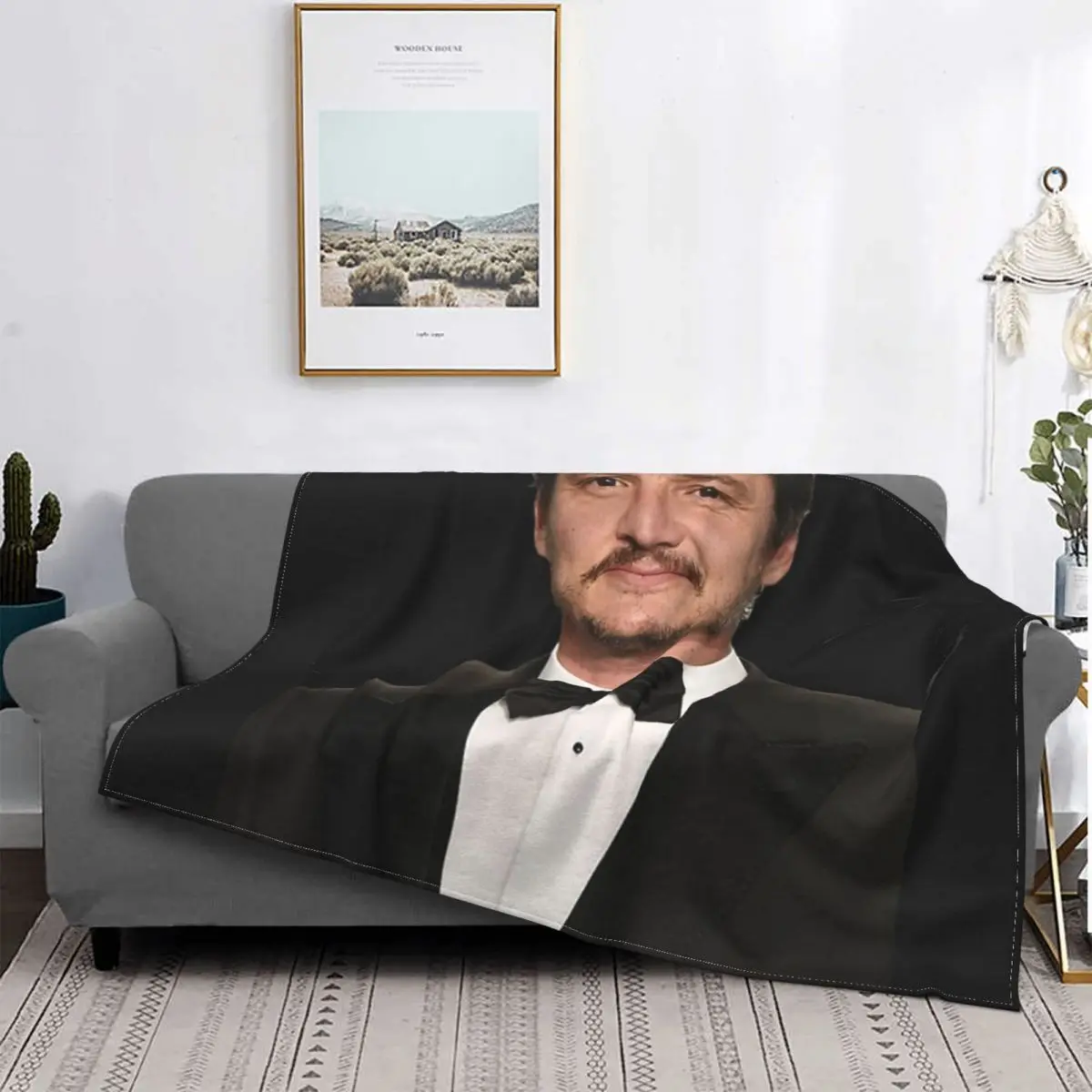 Pedro Pascal Meilleur Acteur De Groupe Blanket Fleece Spring Autumn Breathable Ultra-Soft Throw Blankets For bed Rug Piece