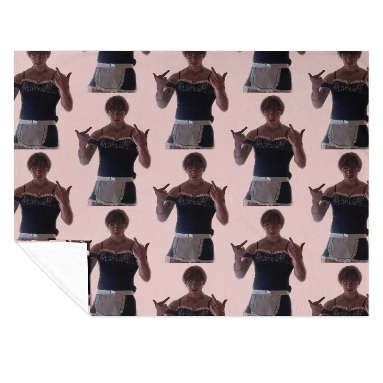 

vinnie the sexy maid Throw Blanket Custom Softest Luxury Decorative Sofas Blankets