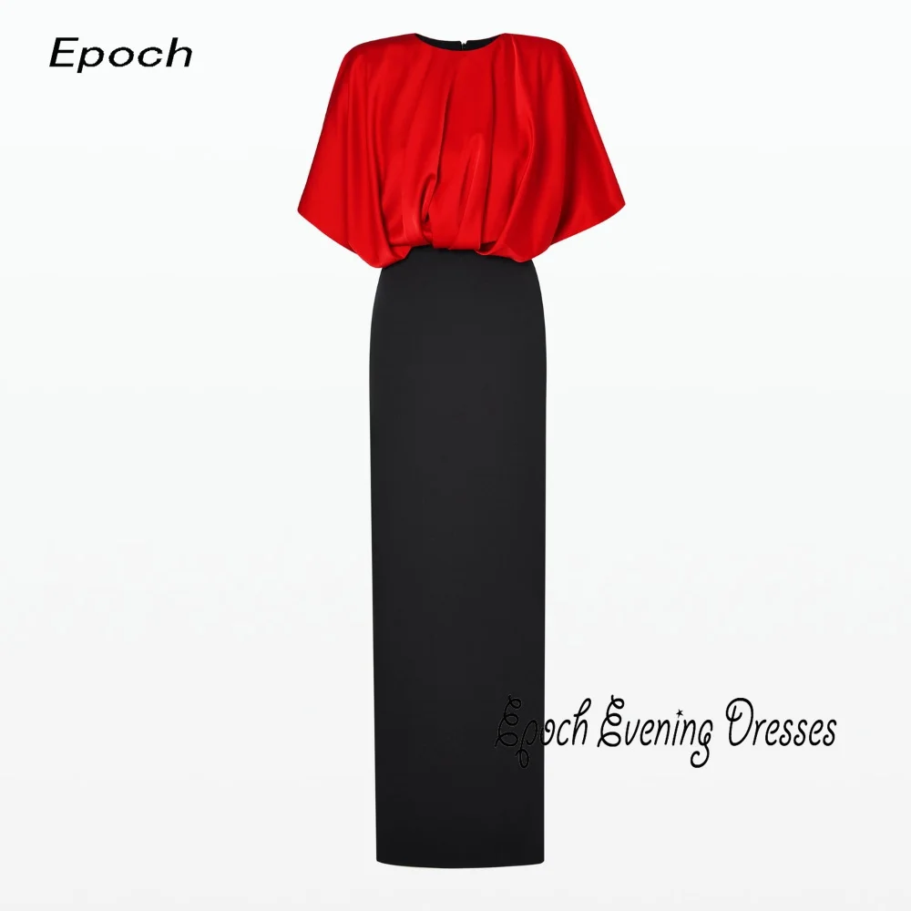 Epoch-Robe de Soirée en Crêpe pour Femme, Élégante, Col Rond, Droite, Personnalisée, Document, Cocktail, Bal, Sexy