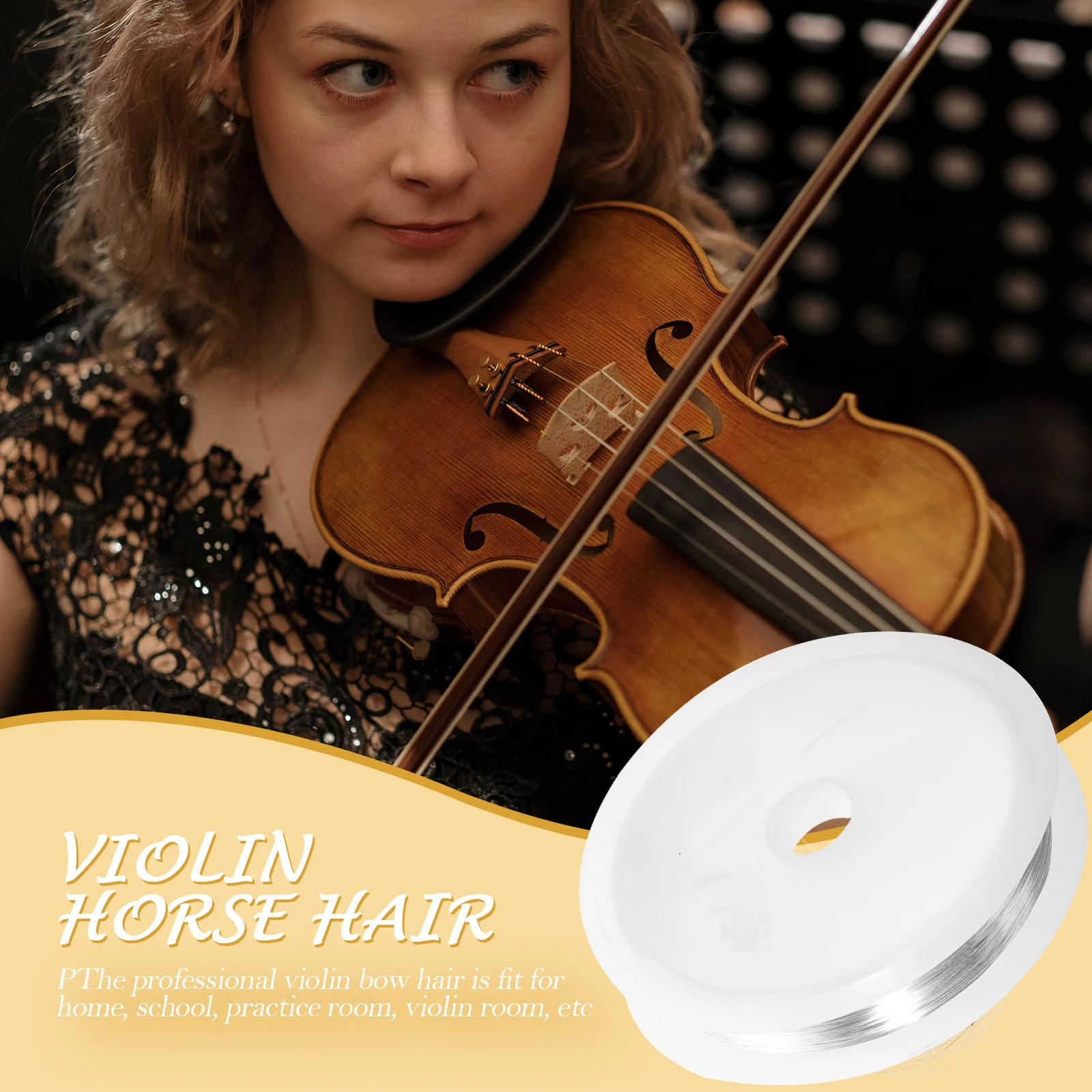 Silver Wound Violin Bow String 20g Replacement Parts Accessories Metal Strings Durable Smooth Performance Sound Effect Violin - Image 4