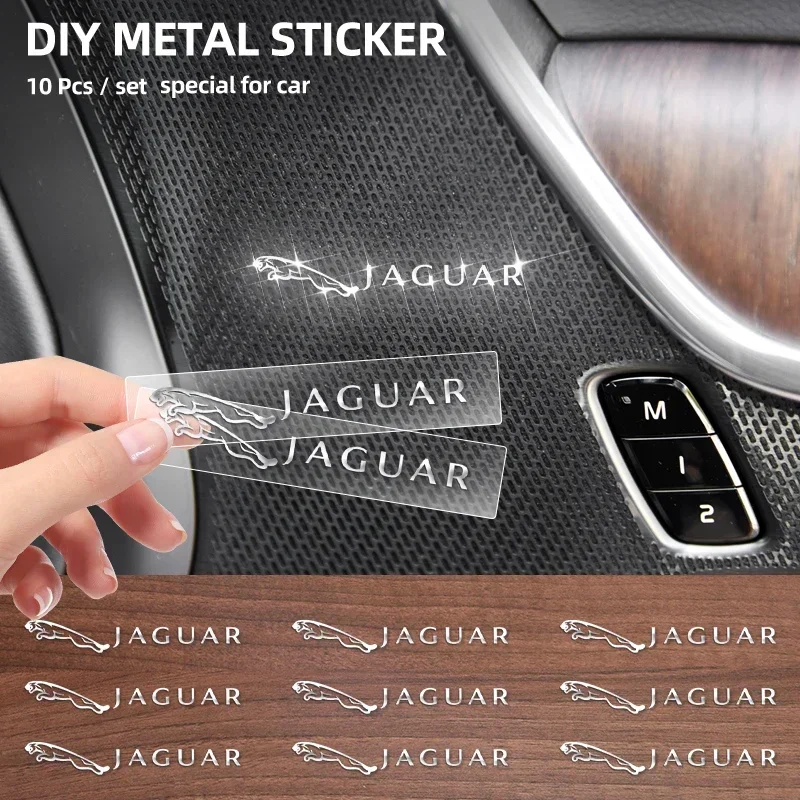 

3D металлические наклейки-эмблемы для декора салона автомобиля, автостайлинг для Jaguar E-Pace, I-Pace, X-Type, XFR, XE, XF, XJ, F-Type, F-Pace X