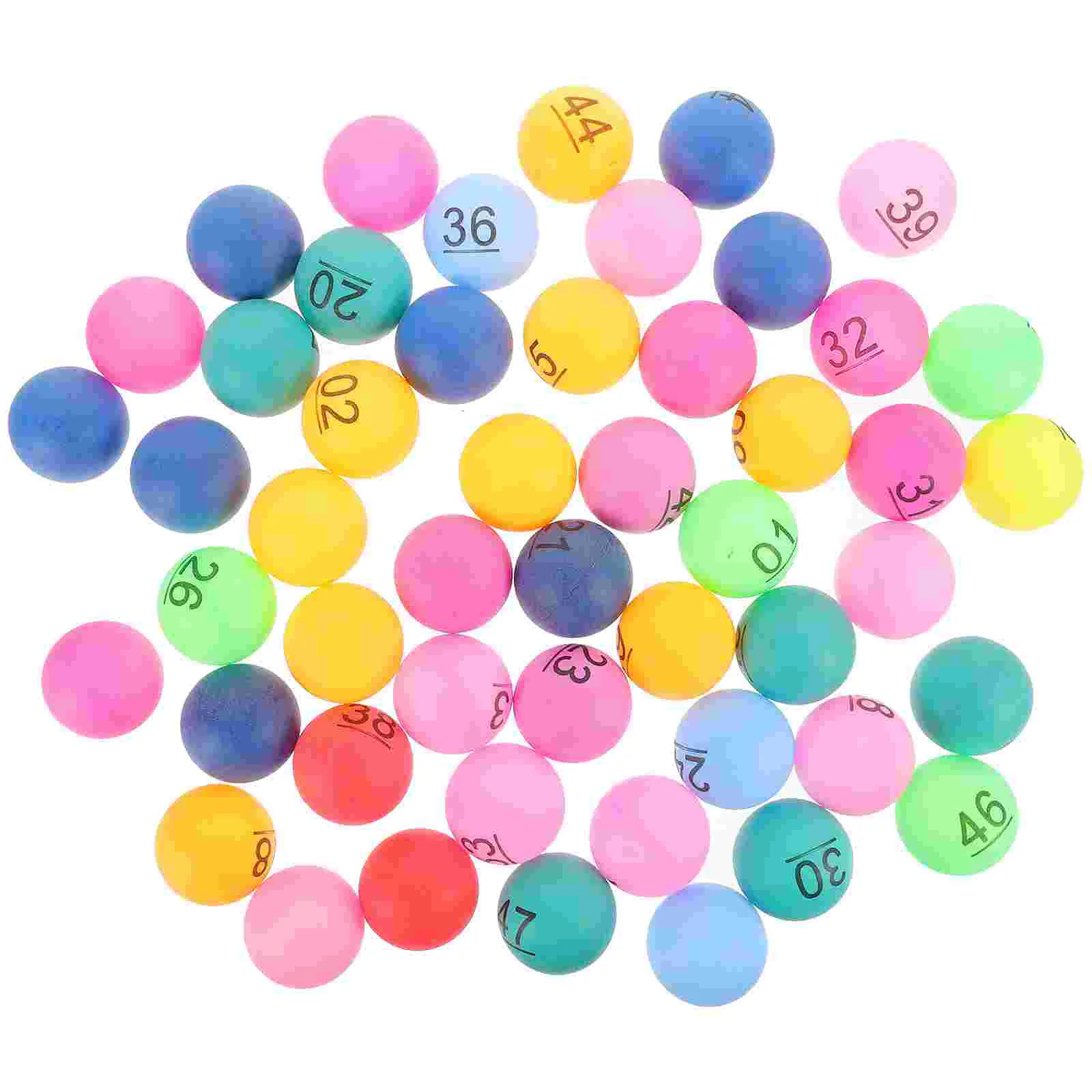 50 Pcs Digital Table Tennis Raffle Drawing Balls Lottery Party Game Entertainment Pp
