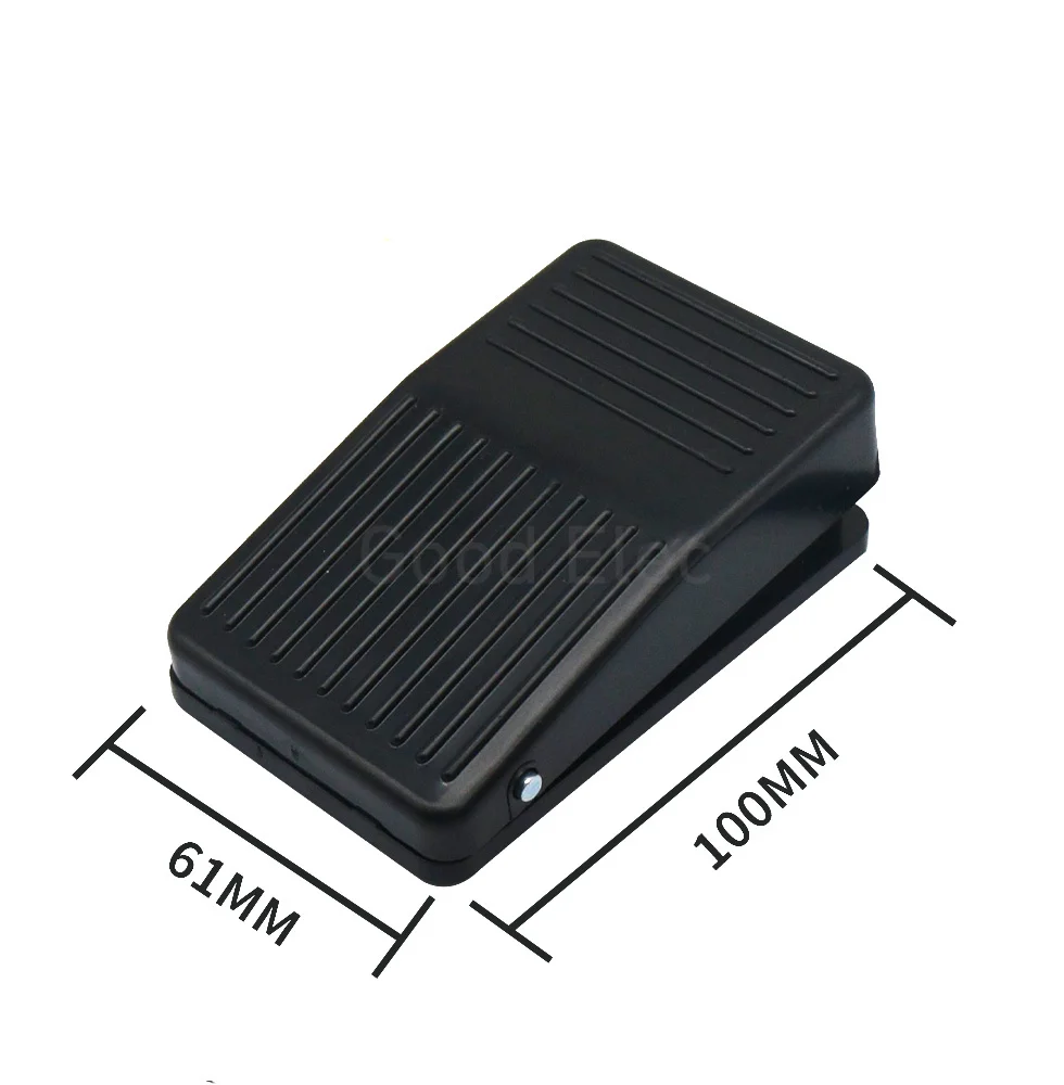 1PCS FS-1 18cm Foot switch Foot shoe switch Since the reset pedal switch controller molded case AC 220V 10A 1 NO 1 NC