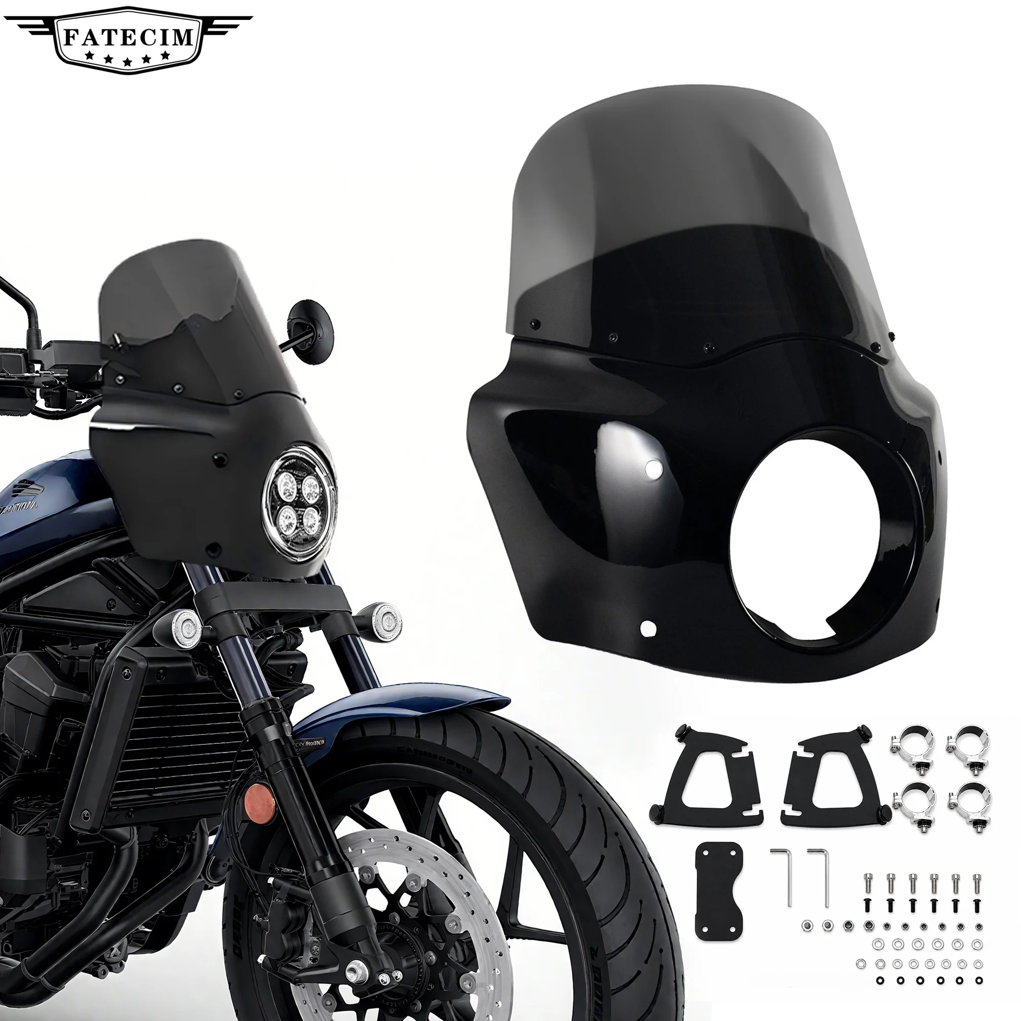 CMX 1100 Motorrad Front Scheinwerfer Abdeckung Windschutzscheibe Road Warrior Stil Verkleidung Für Honda Rebel CMX 1100 CM1100 2021 2022-23 2024