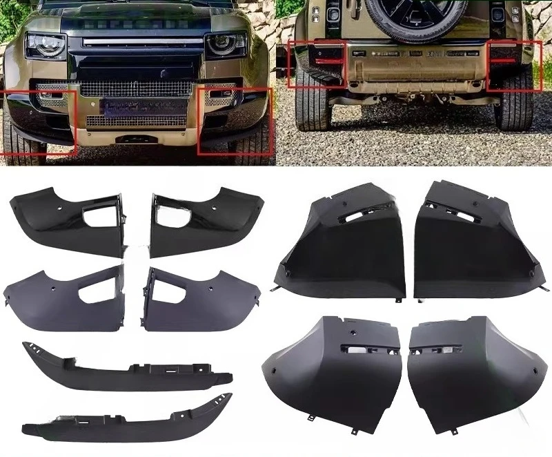 Bumper Skid Plate Front Rear Bumper Corner Protector Mud Flaps Air Deflector For Land Rover Defender 90 110