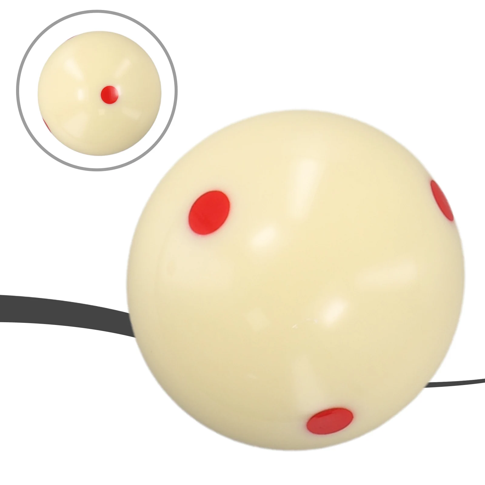 

Roundness Hardness Cue Ball Measle Pool-Billiard Resin 5.72cm 2 1/4” 6 Dot Spot Standard Training High Quality New