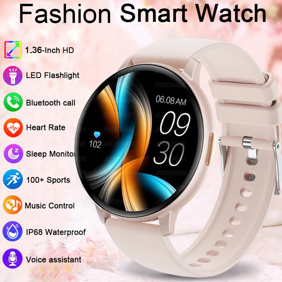 

New Smart Watch Women 1.38"Ultra-thin AMOLED HD Screen Sport Fitness Bracelet Custom Watch Face Bluetooth Call Luxury Smartwatch