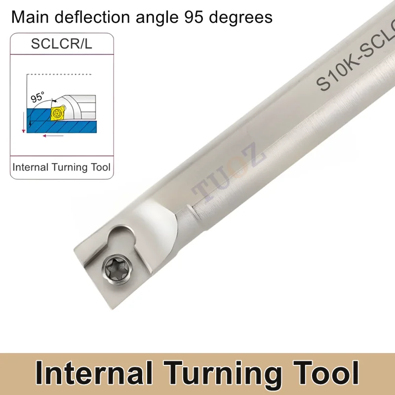 TUOZ SCLCR Internal Turning Tool Holder S06K- S07K- S08K- S10K- S12M- S16Q- SCLCR06 SCLCL06 Cnc Lathe Cutter Bar CCMT Inserts