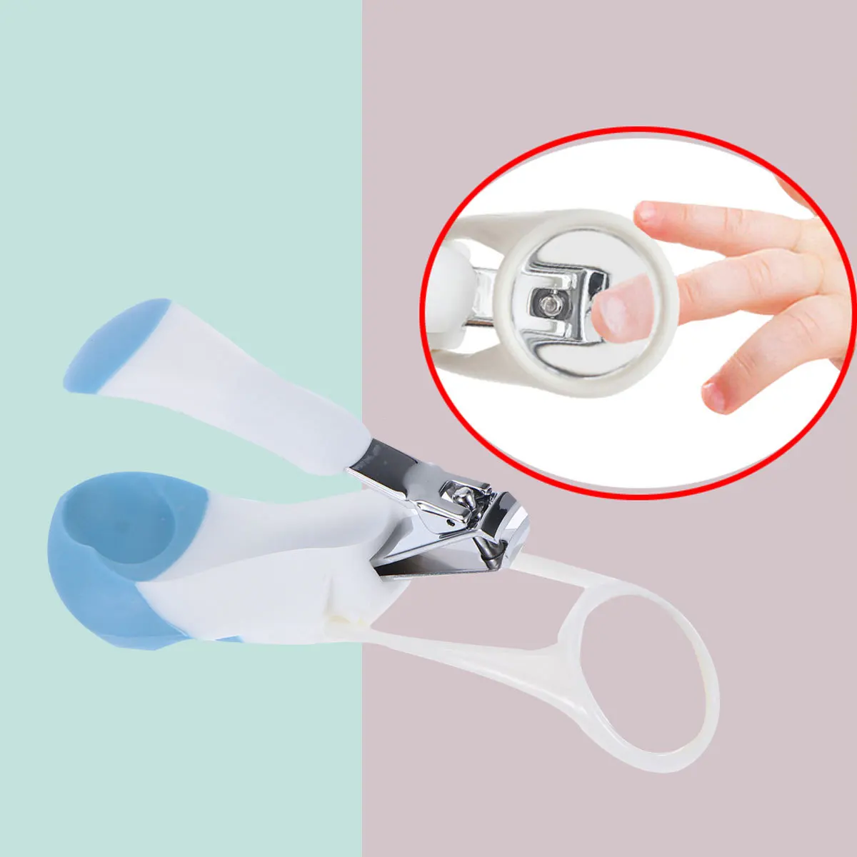 

Baby Nail Clippers Infant Steady Grip Blue Clipper Design Removable Magnifier Baby Care Tools