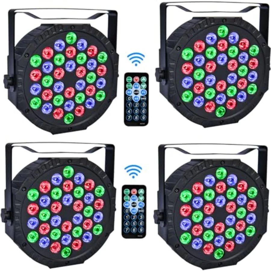 

Stage Lights 36 LED Par Lights RGB Stage Lighting Uplights 7 Modes DJ Light Sound Activation Control with Remote Control Stage