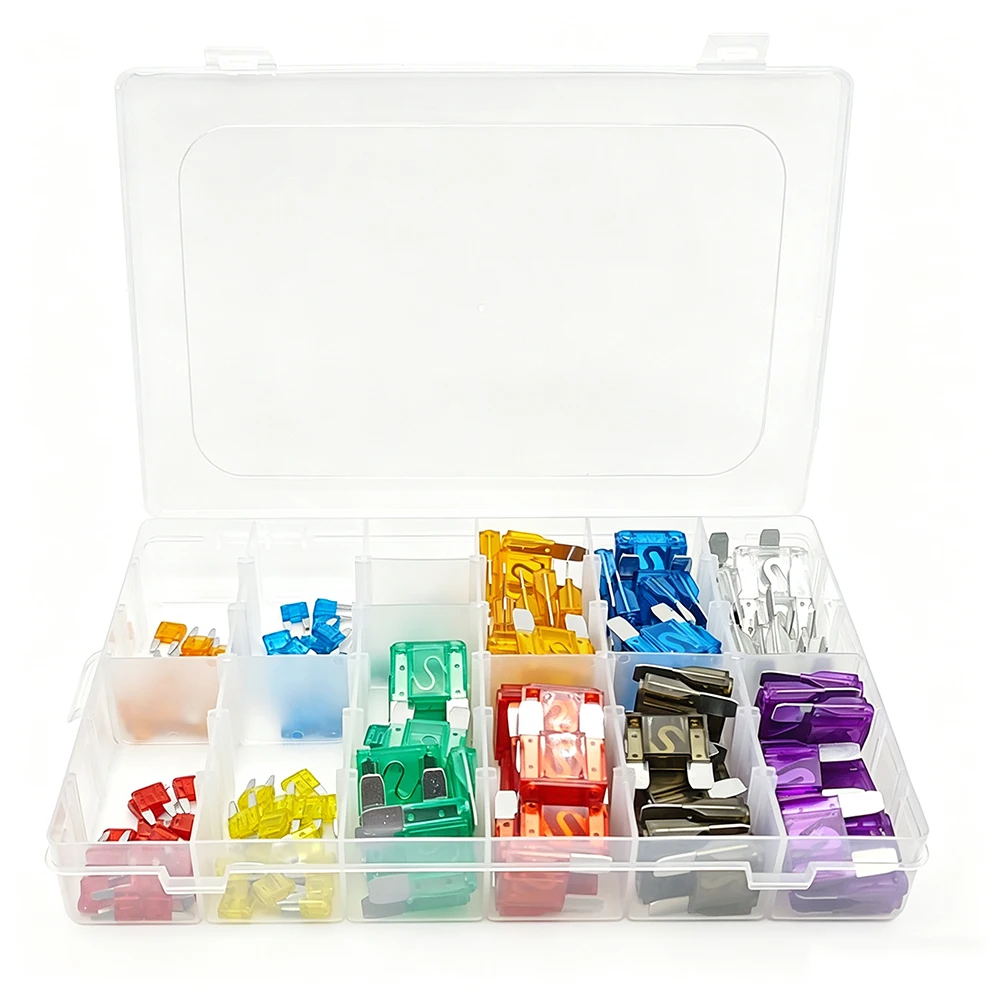 170Pcs Blade Fuse Assortment Kit Maxi fuse (30A -100A )+Mini Fuse (5A-30A ) Replacement for Marine,RV,Camper, Boat, Truck