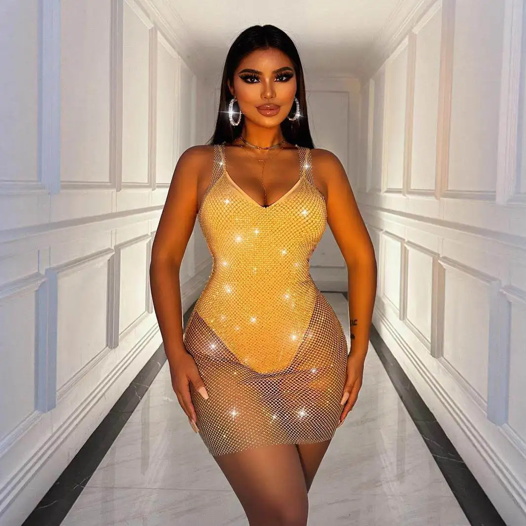 

Сексуальное платье с сетчатыми вставками и эластичной талией HD21963, полное шарма и элегантности, идеально подходит для любого случая, без бренда.