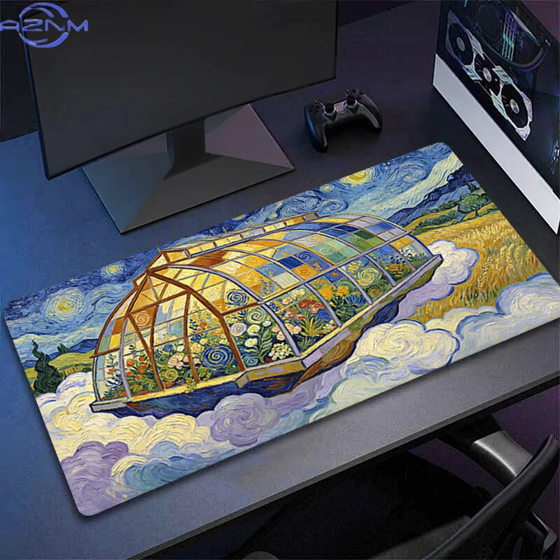 Mouse Pad Abstract Oil Painting Gaming Accessories PC Gamer alfombrilla xxl Computer Desk Mat Laptop Varmilo Keyboard Mousepad