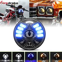 5.75 inch Led Headlight Motorcycle DRL Headlamp 200W 200000LM Super Bright Headlight for Harley Yamaha Honda Universal 12V 24V