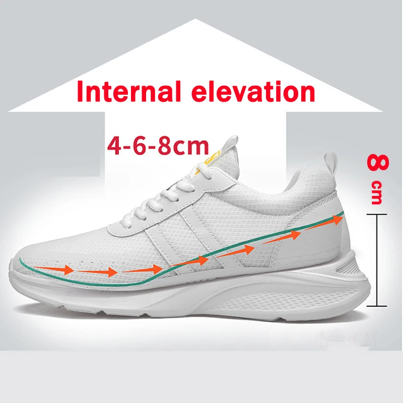 2023 Men Sneakers Elevator Shoes Height Increase Shoes for Men Height Increasing Shoes man increase shoes 6-8cm