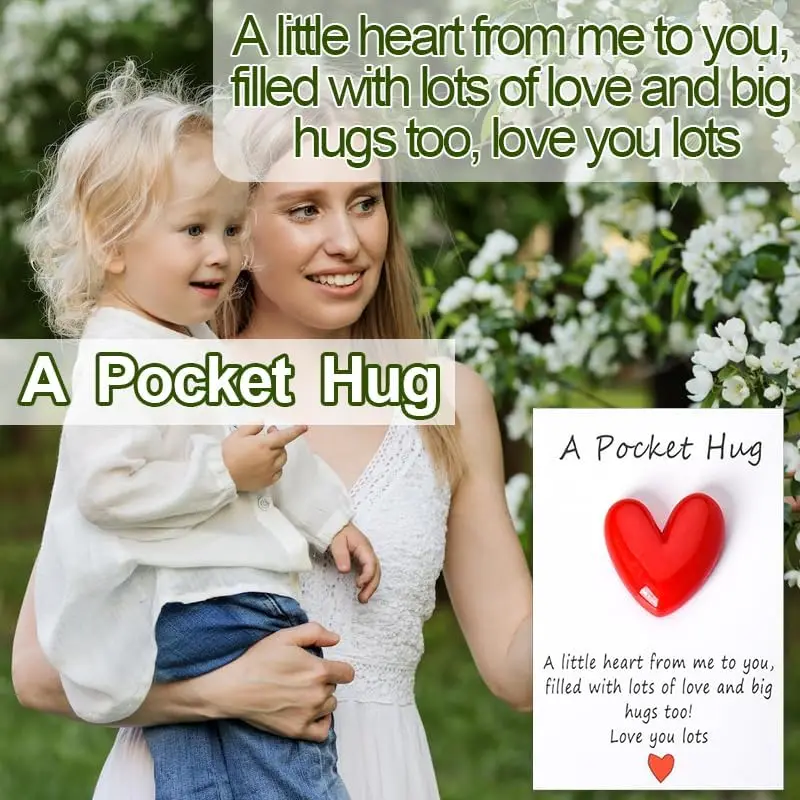 Pocket Hug Heart Gift for Mom Grandma Aunt Birthday Mothers Day Gifts for Wife Anniversary Wedding Gift for Girlfriend