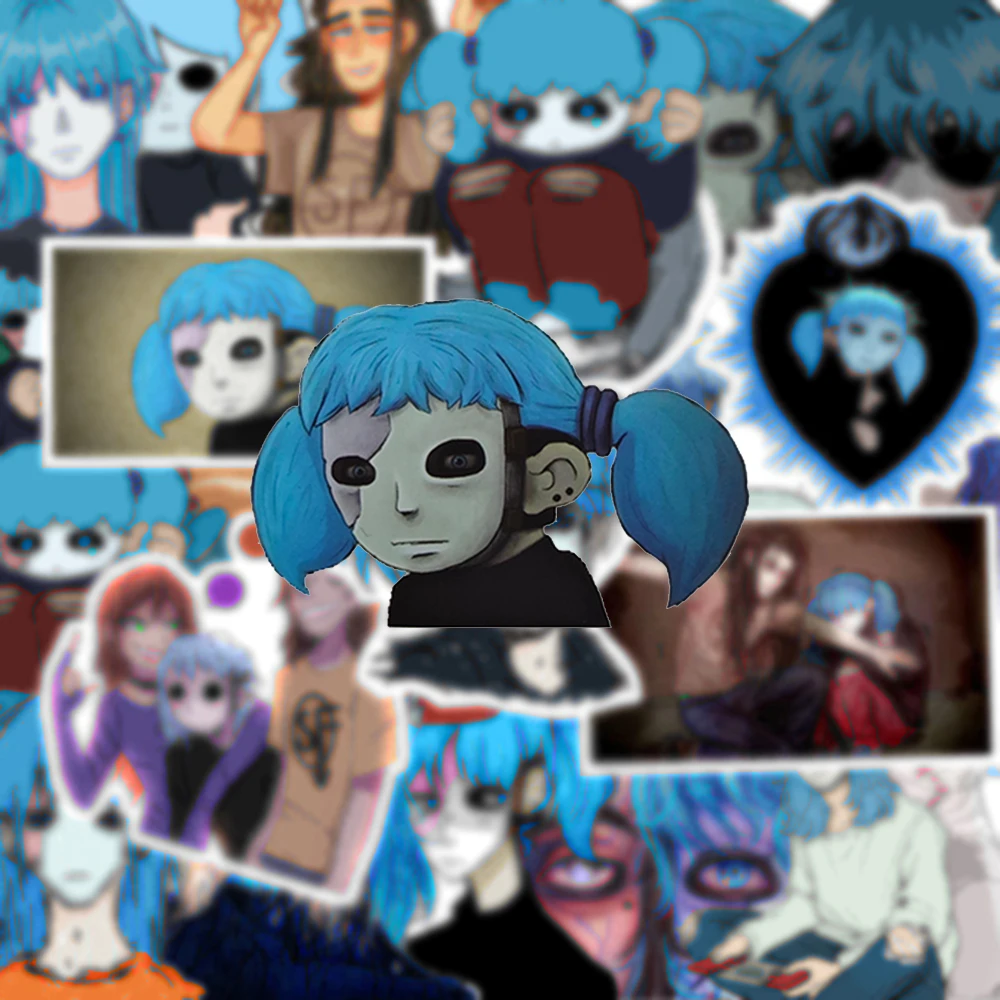10/30/52pcs Horror Sally Face Stickers Aesthetics Sally Anime Sticker Waterproof Laptop Skateboard Notebook Bike Graffiti Decals