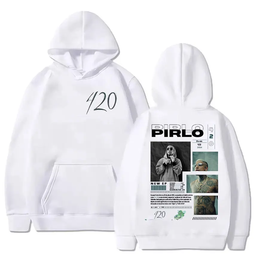 Rapper Pirlo 420 2025 New Album Merch Hoody Men's Vintage Oversized Pullover Sweatshirt Fans Gift Long Sleeve Hoodies Streetwear