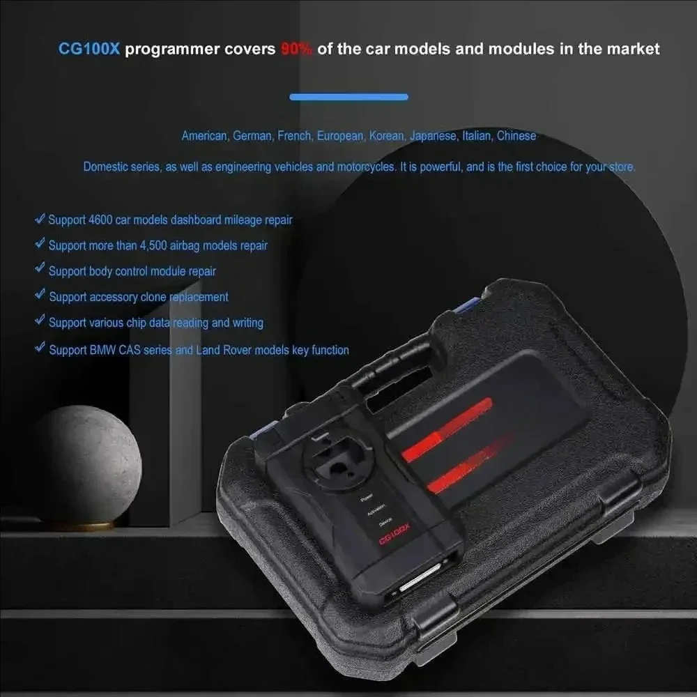 

2024 CGDI CG100X Programmer Support MQB For Airbag Reset Chip Reading Mileage Adjustment IMMO Off Key Programming Tool