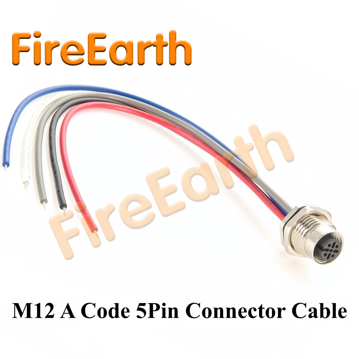 

NMEA 2000 M12 5Pin A Code Femal Cable Bulkhead Front Panel Mount IP67 Pre-Assembly Pigtail Wireable Socket Receptacle 30cm