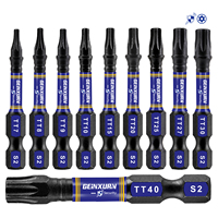 Geinxurn Security Torx Screwdriver Bit Set TT7-TT40, Magnetic Torx Head Insert Bits with Impact Magnetic Bit Holder