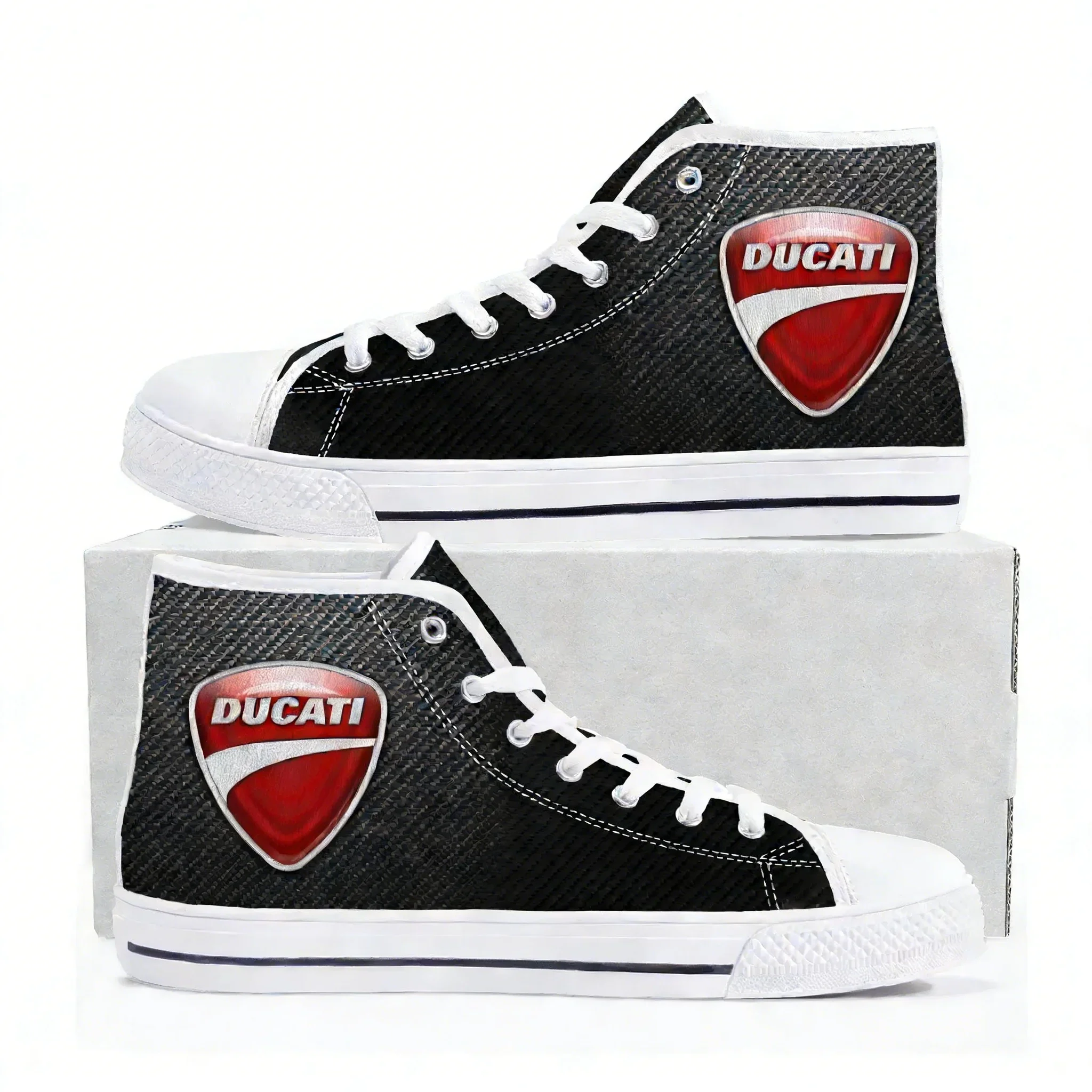 

Кроссовки D-Ducatis High Top для мужчин, женщин и подростков, высококачественные кеды из канваса с 3D-принтом, повседневная обувь для пар, персонализированная обувь