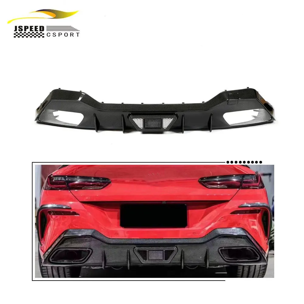 

Подходит для G14 G15 BMW 8 серии M850I M-SPORT 2D 2018-2022, задний диффузор из сухого углеродного волокна