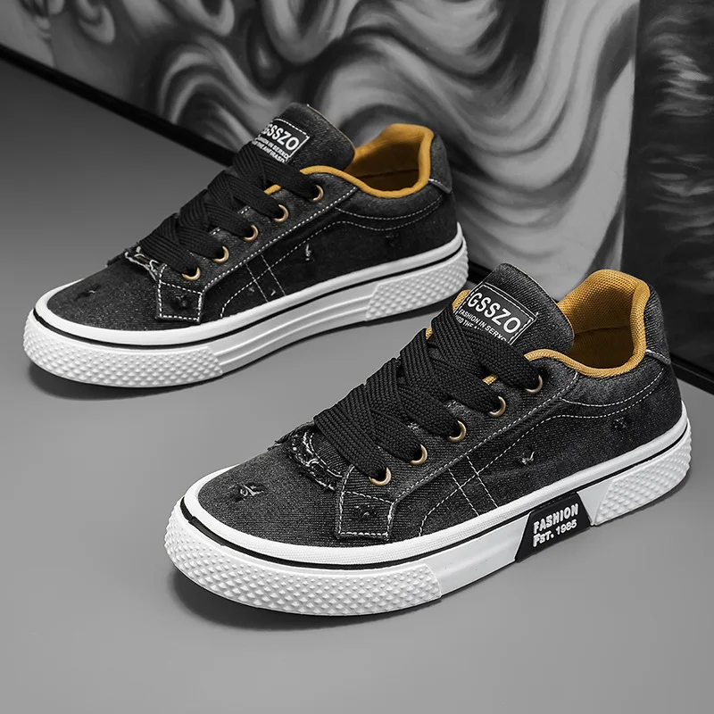 

Мужская повседневная спортивная обувь, парусиновая дышащая удобная нескользящая уличная обувь на толстой платформе в стиле ретро, Zapatillas 2026