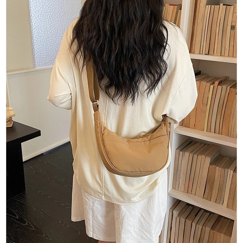 

Women's Fashion Large Canvas Shoulder Crossbody Bag for Woman 2026 Cloth Girl Messenger Bags Female Student Bookbag Handbags