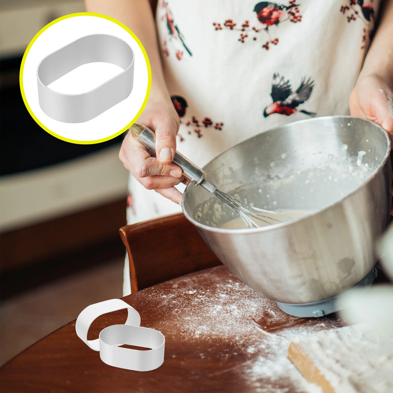 

6 pcs Cheese Mold Aluminium Alloy Cake Baking Mold Heat Resistant Waterproof Baking Tray For Home Kitchen Diy Dessert Making