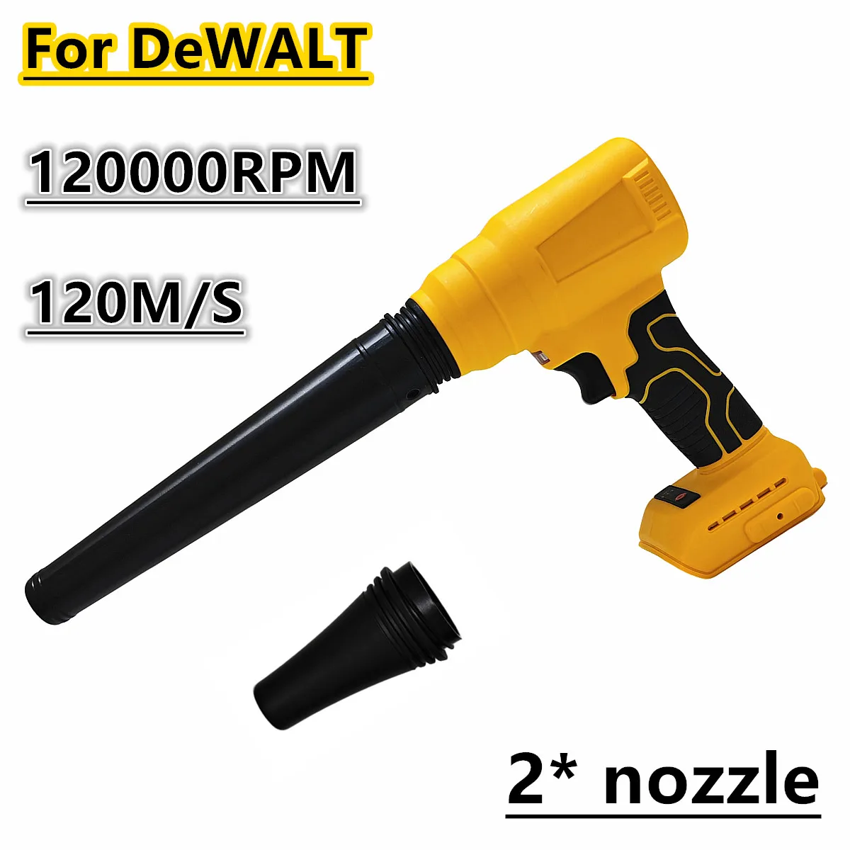 

For DeWALT 20V Battery Brushless Air Blower Speed Adjust Turbo Fan 120000RPM Violent Fan Dryer Cordless Dust Blowing Power Tools