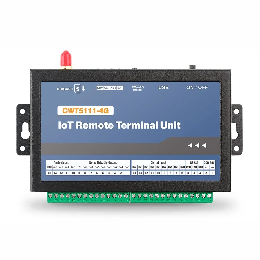 CWT5111 Gsm Gprs 2G 3G 4G WiFi M2M Industrial Data Acquisition Module Wireless SMS Alarm Remote Controller RTU Terminal Unit