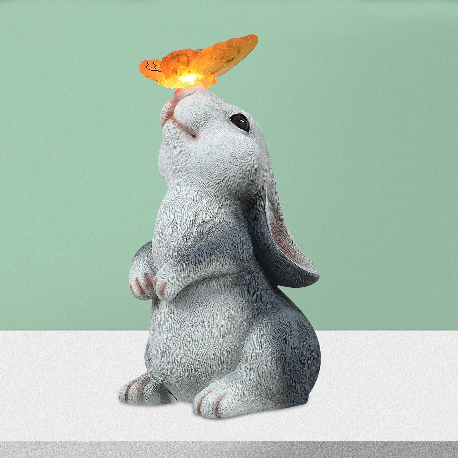 

Солнечный кролик садовый орнамент изысканная смола художественная форма прочное украшение для наружного использования в помещении подарок на новоселье