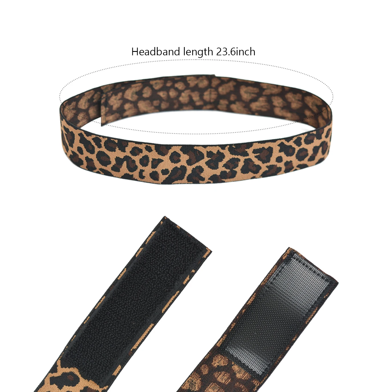 1 Pc Lace Melting Bands Elastic Band for Wigs Adjustable Leopard Wig Bands for Lace Front Edges Laying