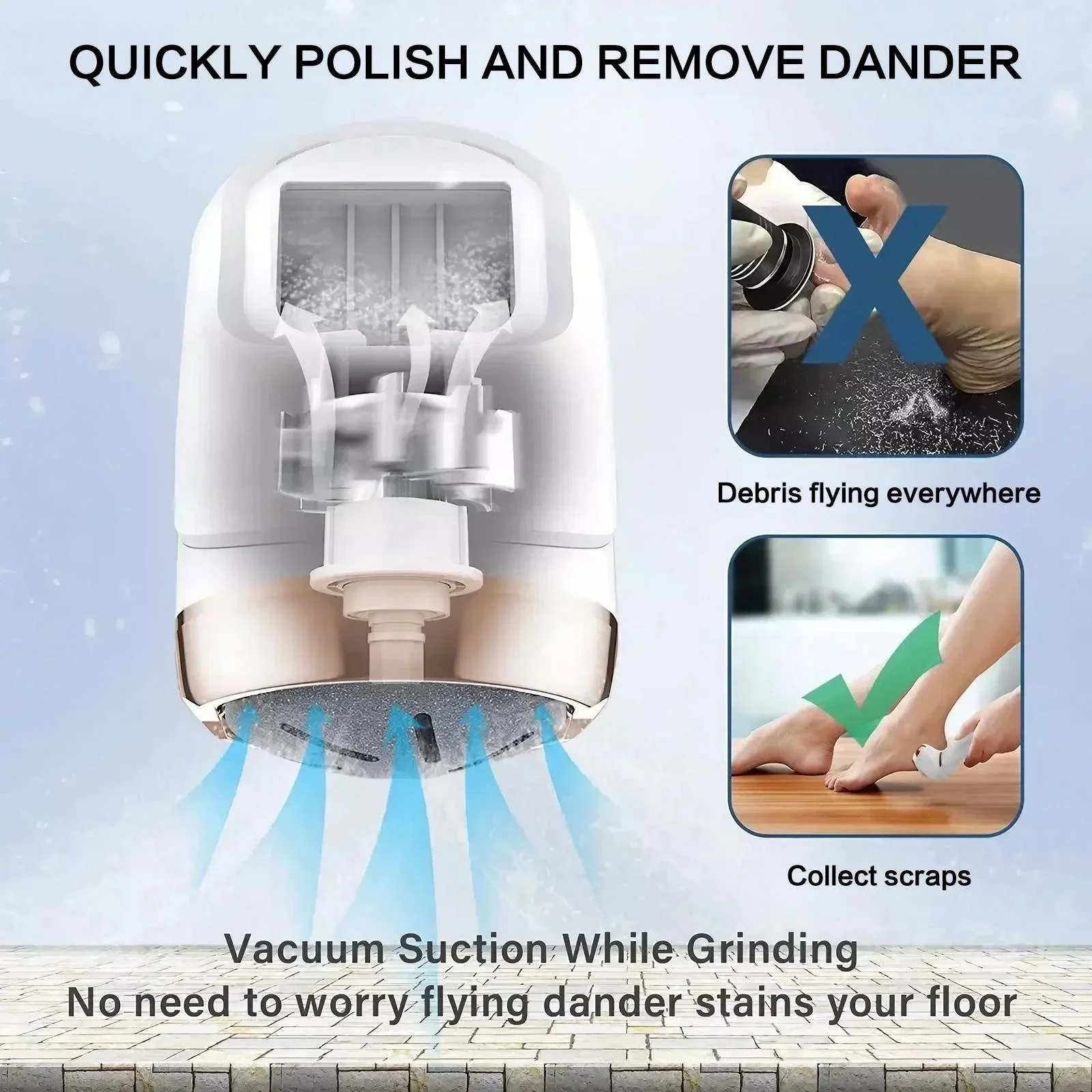 Soins des pieds broyeur électrique étanche dissolvant de peau morte Machine de pédicure sous vide élimination des callosités nettoyage facile