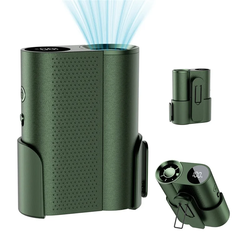 

AT82-High-Speed Wind Power Mini Fan With 100-Speeds Ultra-Long Battery Outdoor Portable Waist-Hanging Fan