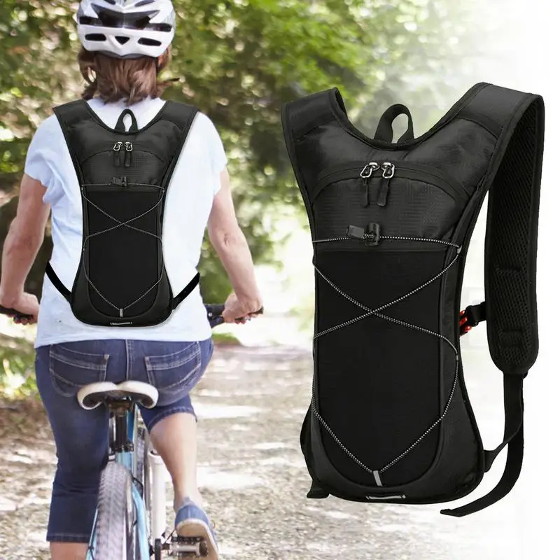 حقيبة ظهر مائية للترطيب مع شرائط عاكسة حقيبة كتف قابلة للتعديل من النايلون للصيد والسفر والتسلق والصالة الرياضية والتزلج #3